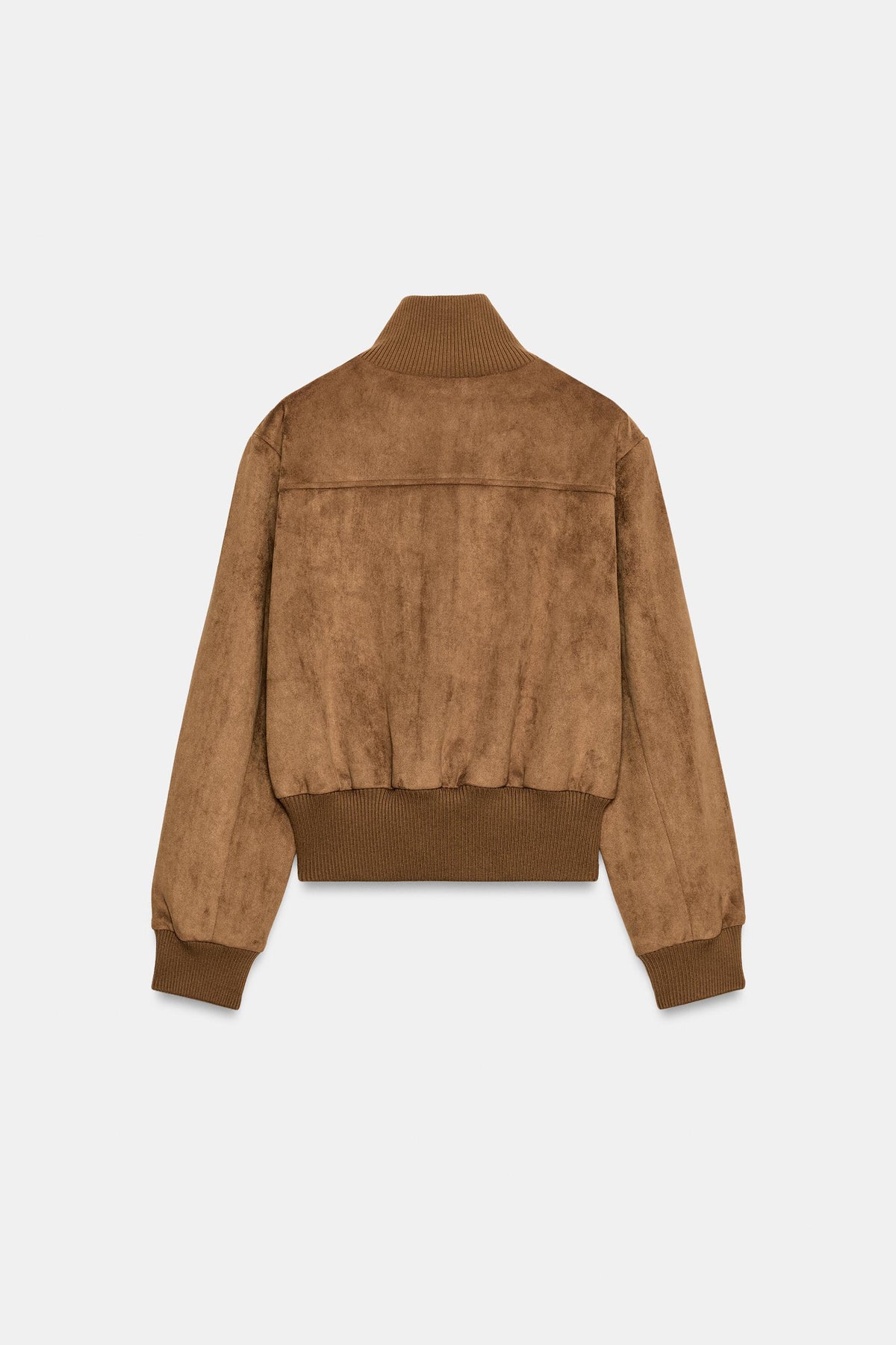 Bomber efecto ante con bolsillos — Camel